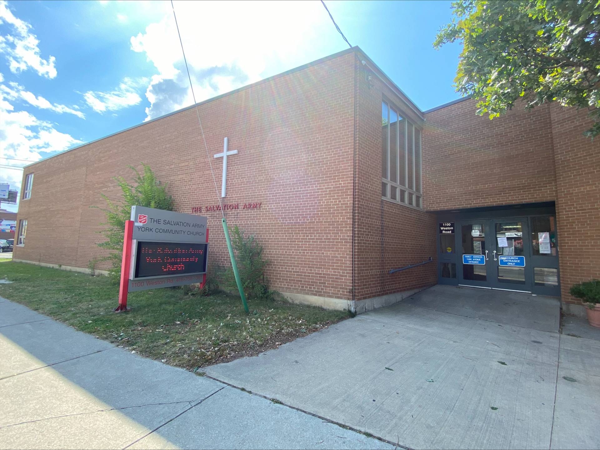 York Community Church entrance